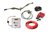 Elite Suction Manual Package sold by PAVETOOL  consists of the Power Pack, Ergo Assist, Toggle, Hose and two batteries with a one hour quick charge